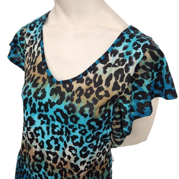 No Boundaries Short Sleeve Pullover Blouse Sz Small Green & Black Crochet V-Neck - Picture 1 of 10